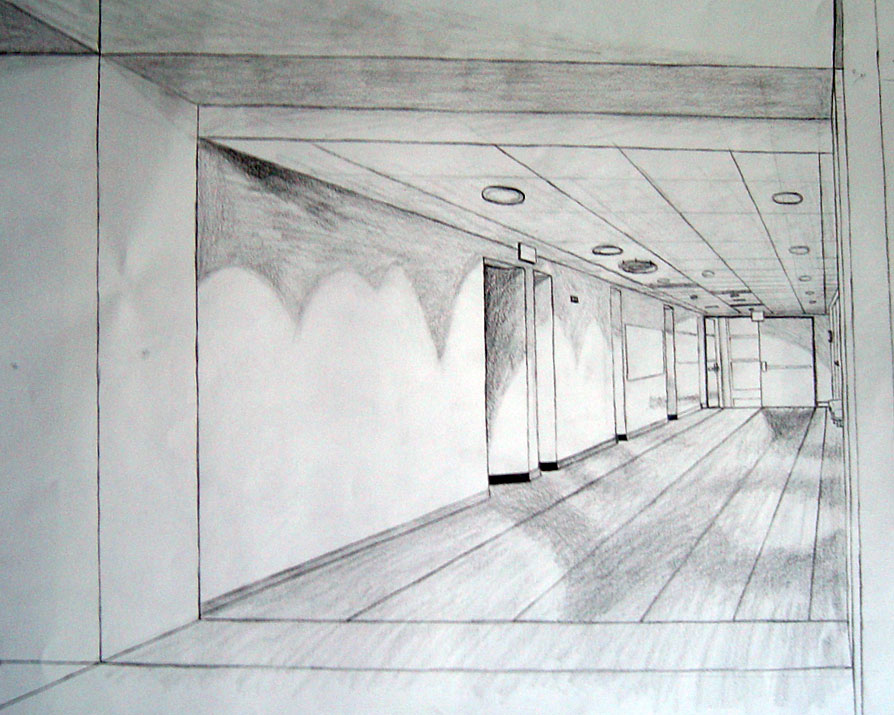 Linear Perspective Hallway by DesOne on DeviantArt