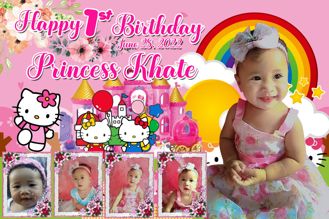 1st BIRTHDAY HELLO KITTY BEST DESIGN TARPAULIN by ATHAN79 on DeviantArt