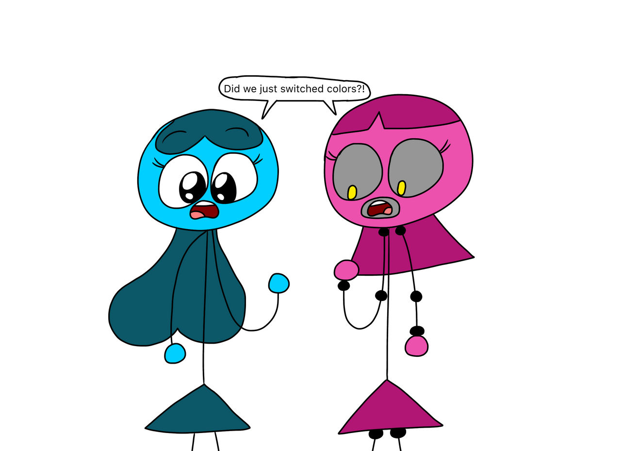 Lina and JenaDroid switched colors (remake) by SaurianDinos on DeviantArt