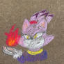 Blaze the Cat - Chalk Drawing