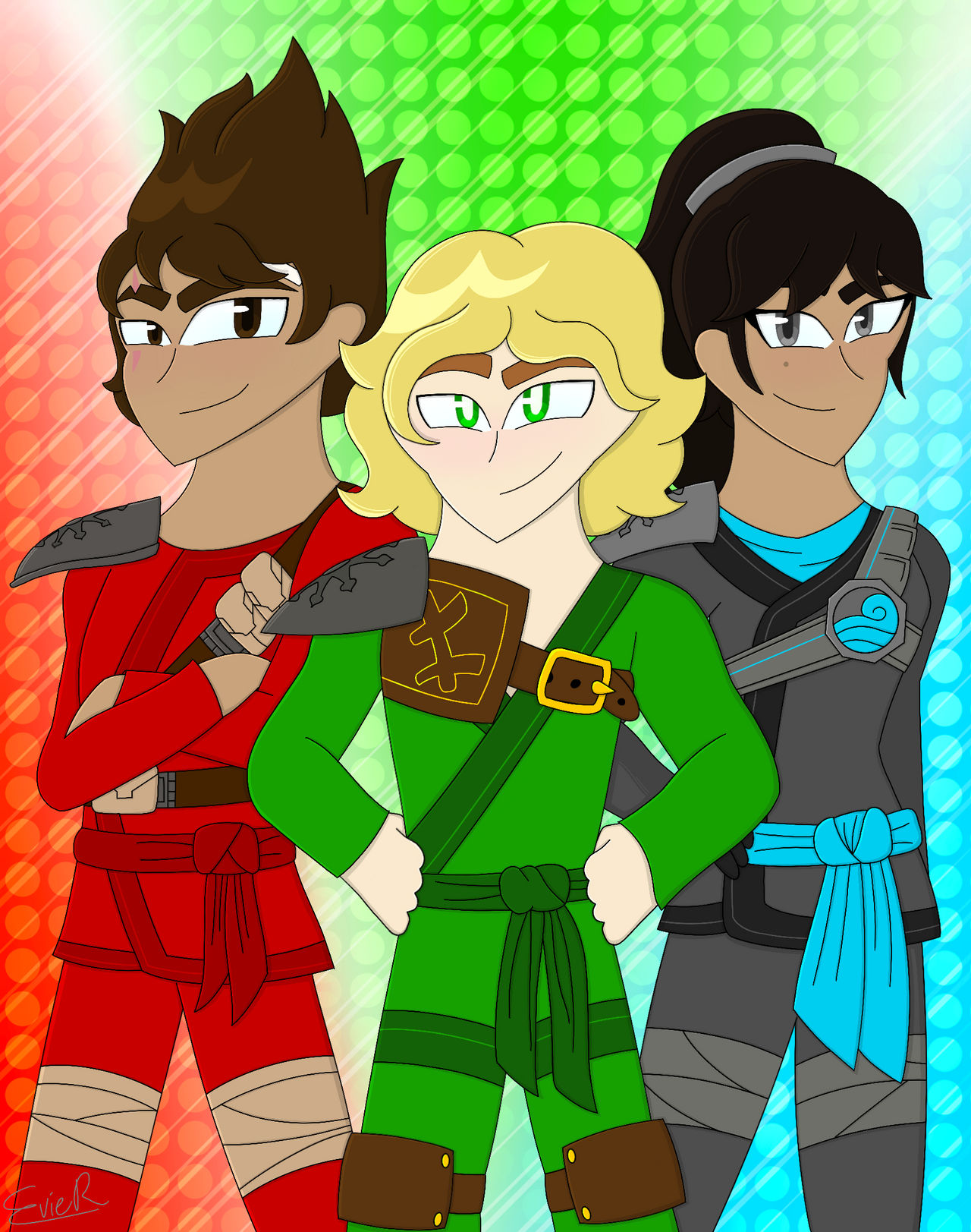 RGB Siblings by EvieDrawsStuffiGuess on DeviantArt