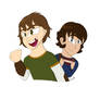 Gretta and Dwight Fan Kids