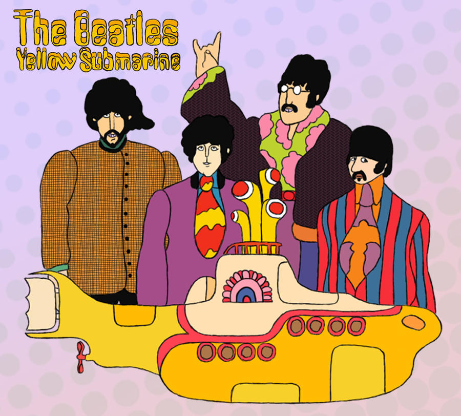 Cartoon sub. Битлз Йеллоу субмарин. Жёлтая подводная лодка Битлы. The Beatles: желтая подводная лодка мультфильм 1968. Группа Битлз желтая подводная лодка.