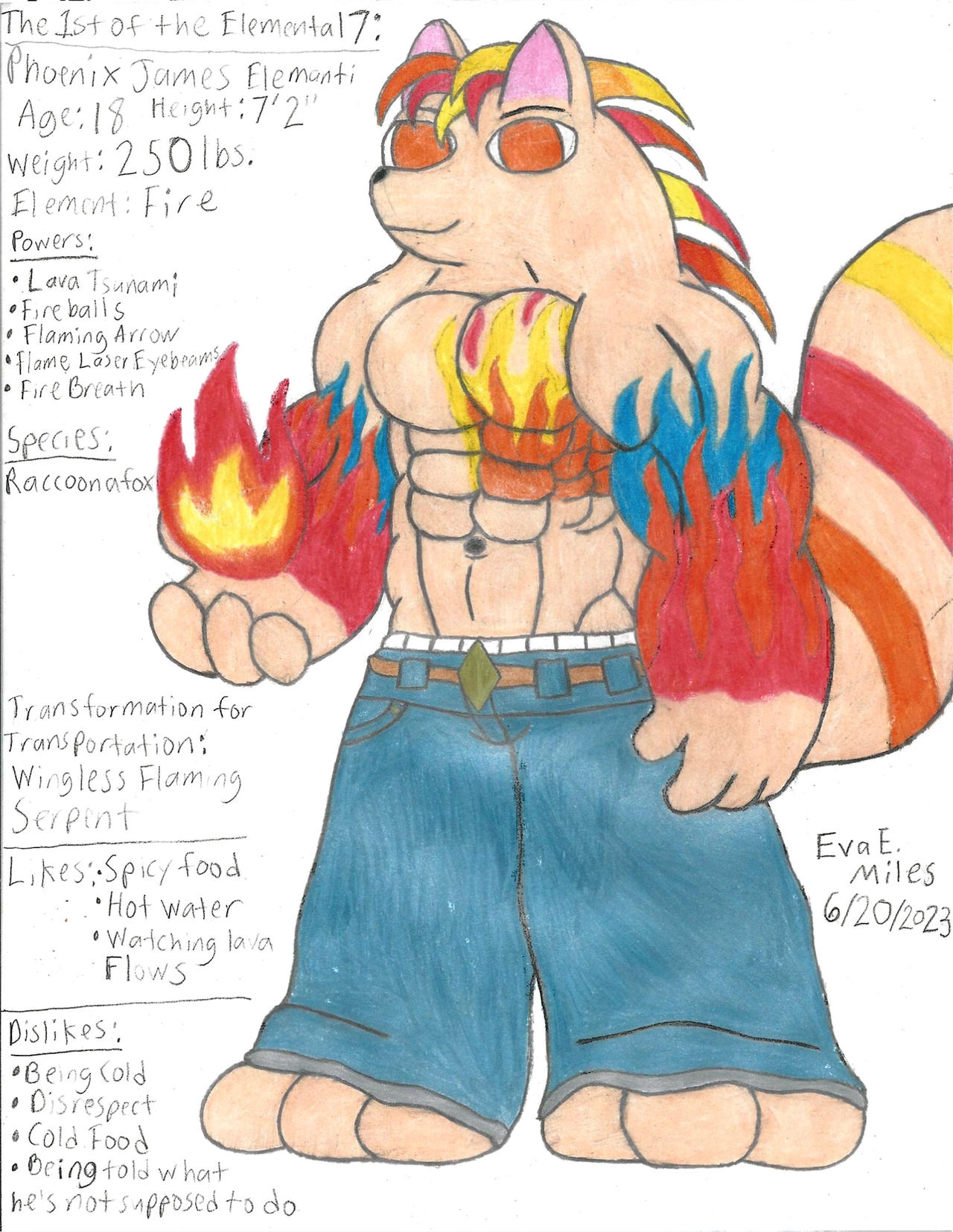 Phoenix James Elemanti of the Elemental 7 by CrystalTigeress990 on ...