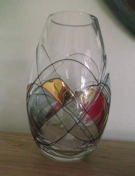 Glass vase stock