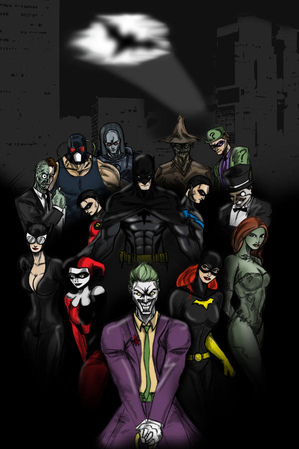 Batman Rogues Gallery  Joker art, Dc comics art, Batman wallpaper