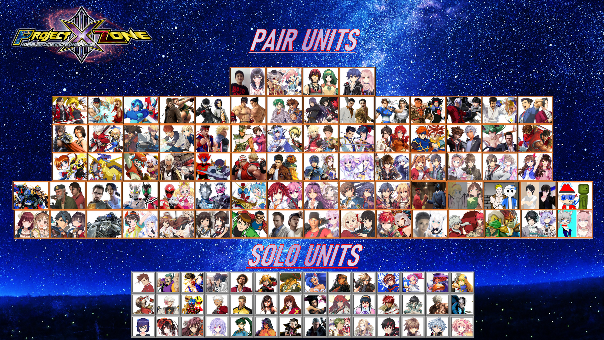 Project M13 Roster My own Project X Zone 3 - Fan Roster 2.0 by ChristianElumbaring on ...