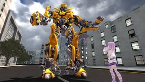 Just Bumblebee and Nepgear