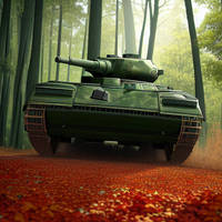 Heavy Tank in a Forest