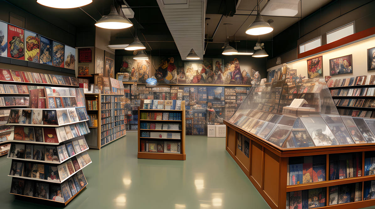 Comic Book Stores In Visalia Ca 4K Comic Book Store Interior by RefinedPermutations on DeviantArt