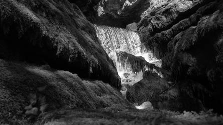 Black...and white waterfall