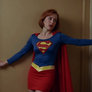 Gillian-anderson in her mid twenties as Supergirl