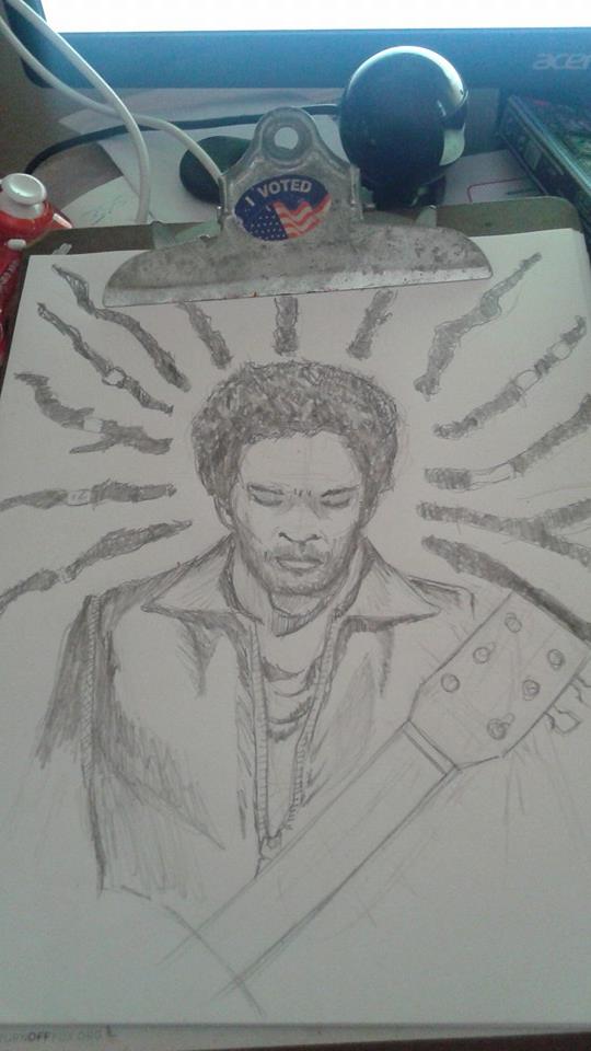 Lenny Kravitz lay out