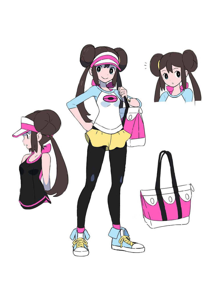 Rosa (Pokemon) official concept art by nestofar on DeviantArt