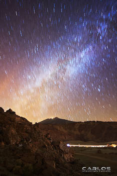 The Milky Way over Las Canadas del Teide