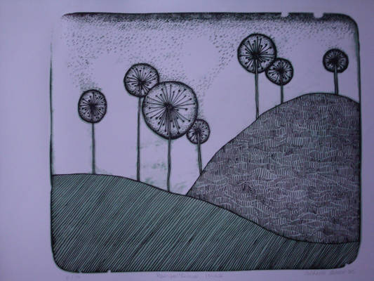 Lithography - Dandelion Meadow #3