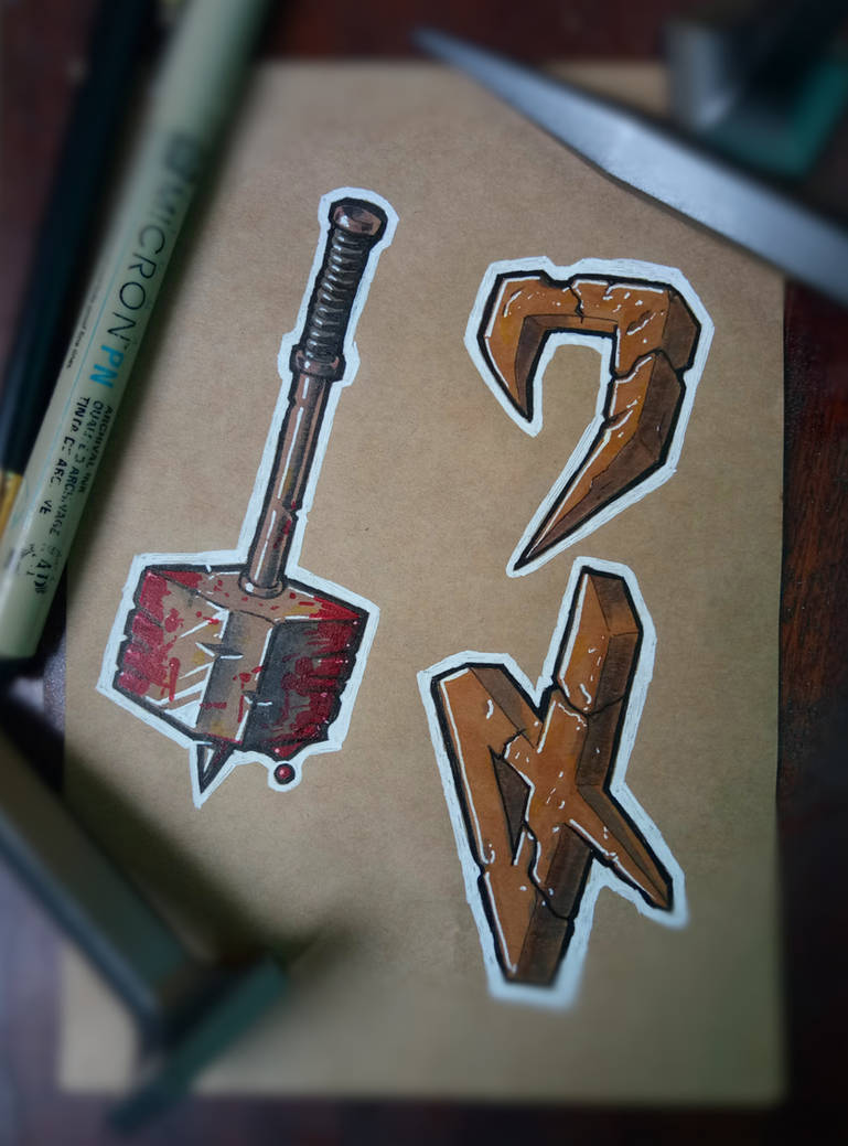 Quake runes and axe by Eibon-W-Walde on DeviantArt