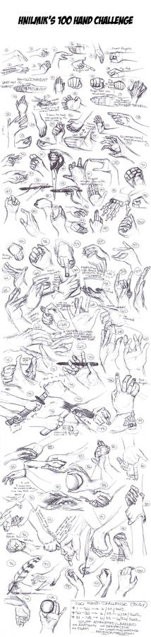 100 Hand Challenge (Hand Studies)