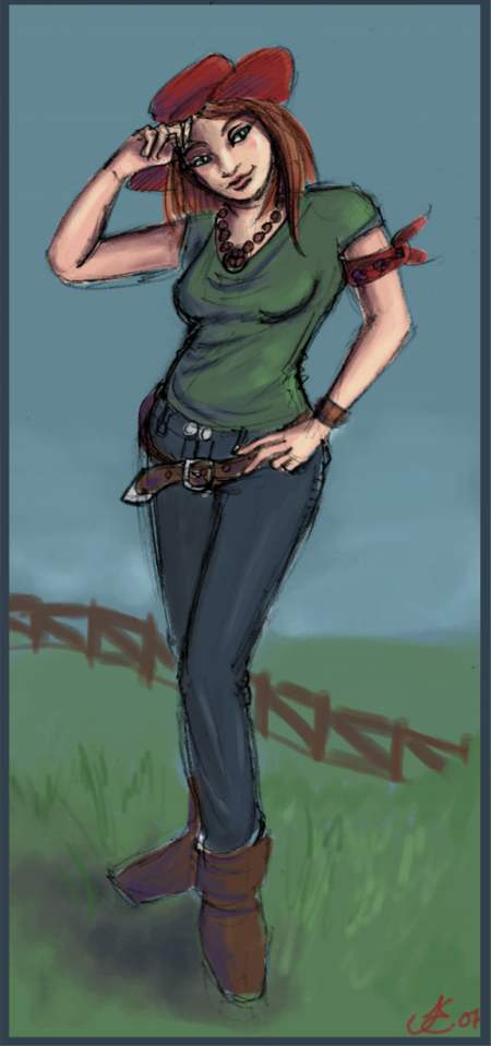 Cowgirl sketch