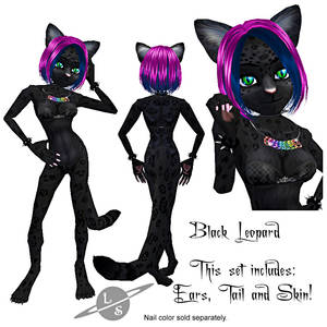 3D Avatar IMVU Black Leopard