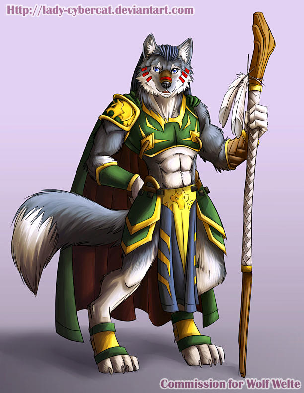 Digital Wolf Commission by lady-cybercat on DeviantArt