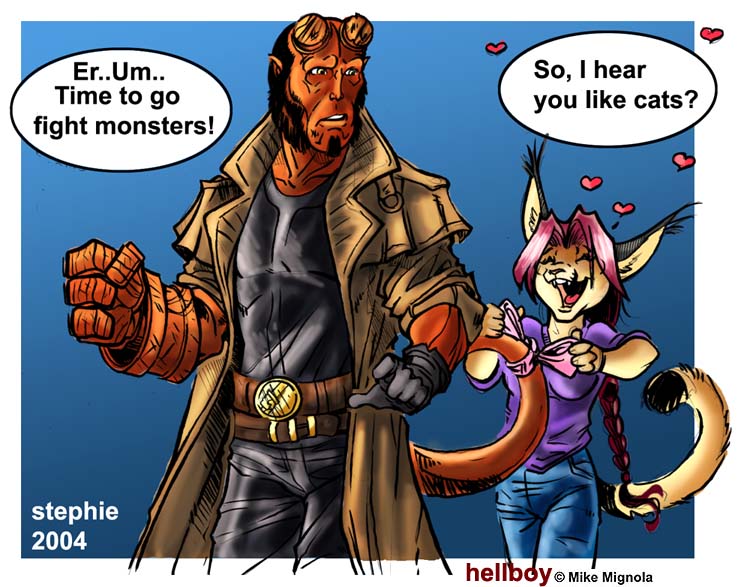 Hellboy meets KaffeineKitty