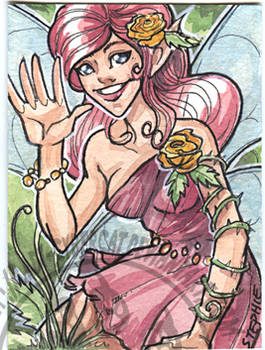 Rose Fairy  Art Card