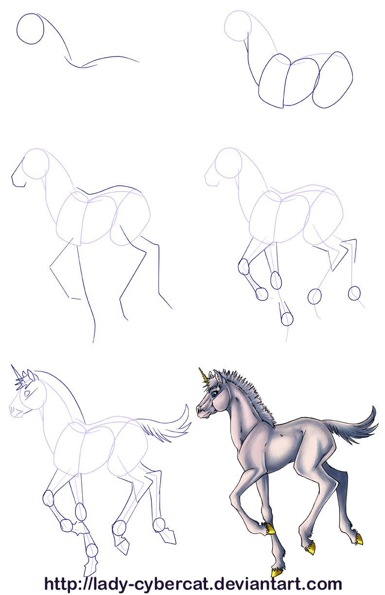 How To Draw A Baby Unicorn Tutorial