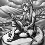 Redmight's Wolf Gal Greyscale