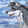 Mystical Canine Traditional Bookmark Done