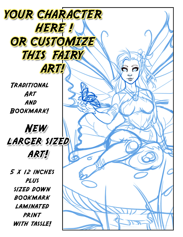 YCH Fairy Bookmark and Art Auction