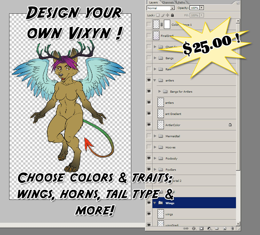 Design your own Vixyn ! $25.00