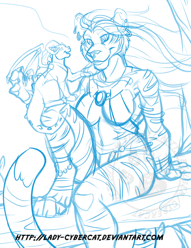 Tiger work in progress preview by lady-cybercat
