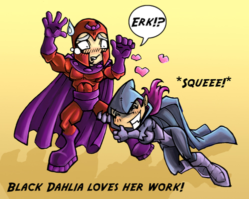 Chibi Magneto and Black Dahlia