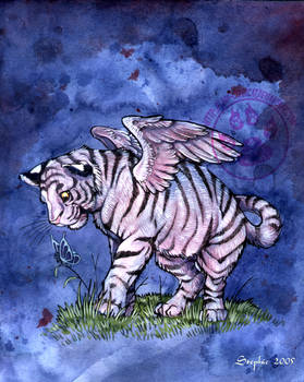 Winged White Tiger Cub