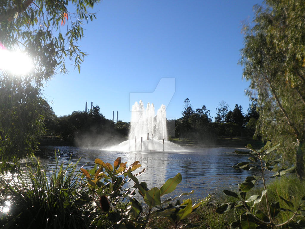 The UQ Lakes - Fountain by Very-Small-Pony on DeviantArt