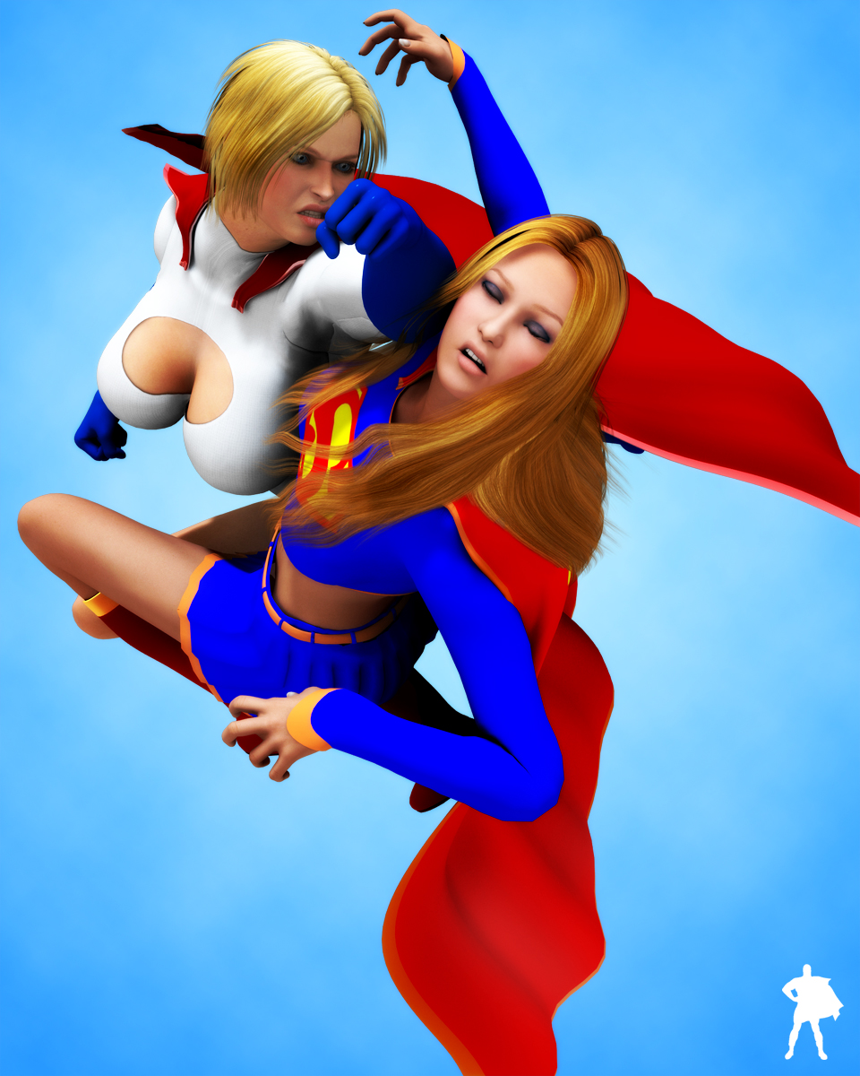 Power girl vs supergirl by supro. 