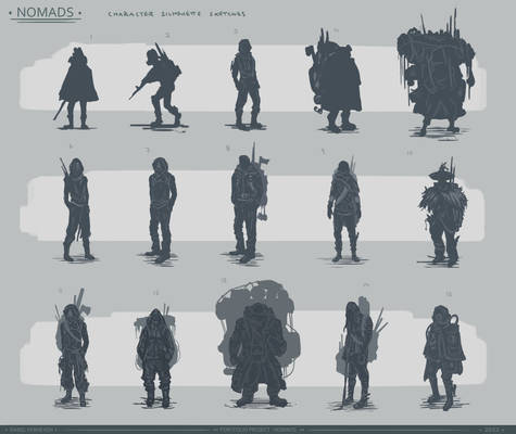 Nomads - Character Silhouette Sketches