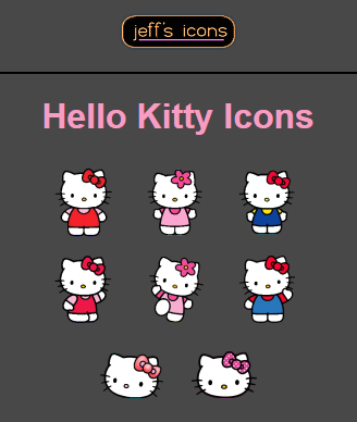 Hello Kitty Desktop Icons (for Windows)