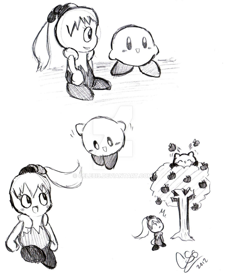 Kirby and Tiff by Celebi9 on DeviantArt