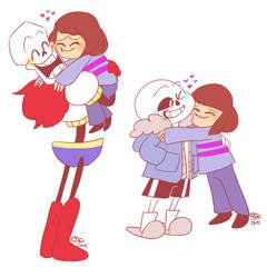 Papyrus And Sans Hug