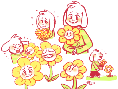 Flowey and Asriel