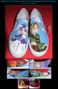 Legend of Zelda Ocarina of Time Hand Painted Shoes