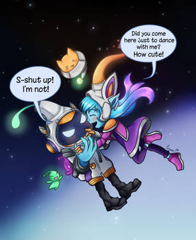 Astronaut Veigar and Space Groove Lulu