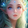 a highresolution a mystical forest elf