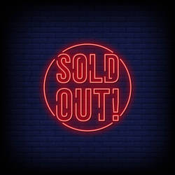 Premium Vector Sold Out Neon Signs Style Text Ve