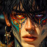 TOKO-No1 | Neon Tribal Eclipse Boy - Digital Art