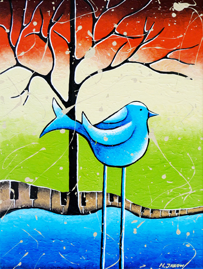 Blue Bird Painting Love Song