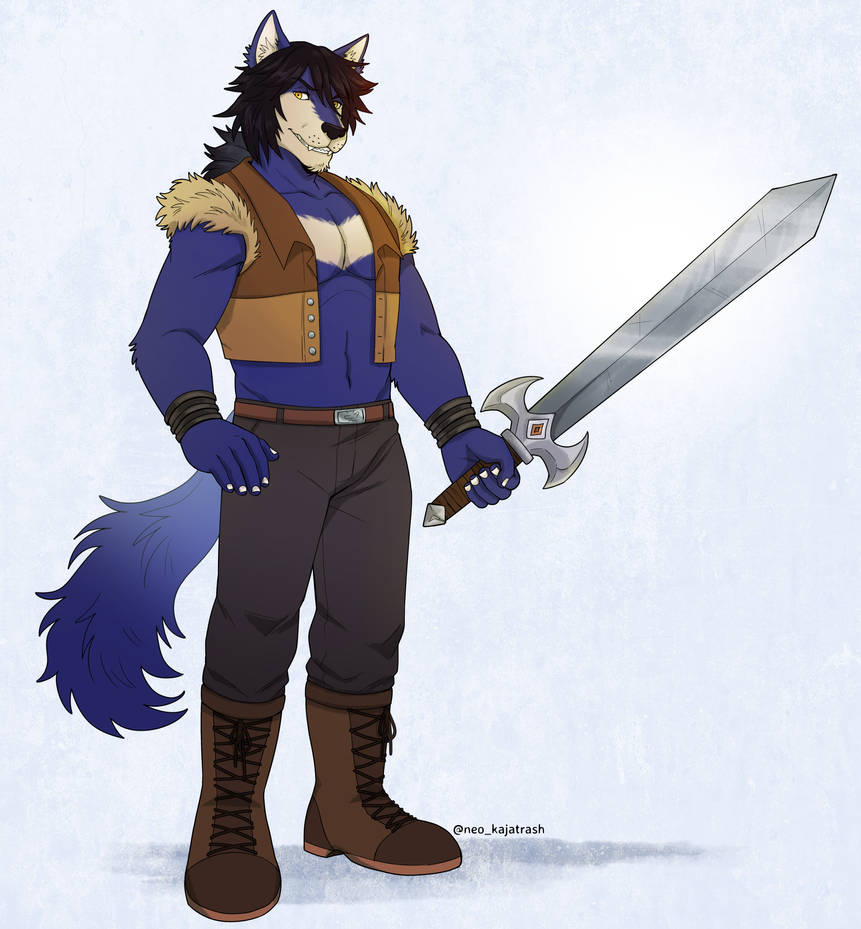 Blue Wolf Comm by NEOmi-triX on DeviantArt