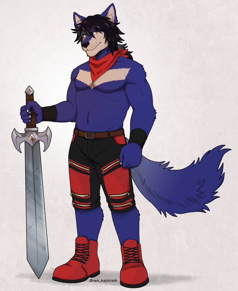 Another Blue Wolf comm by NEOmi-triX on DeviantArt